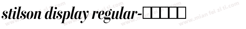 stilson display regular字体转换